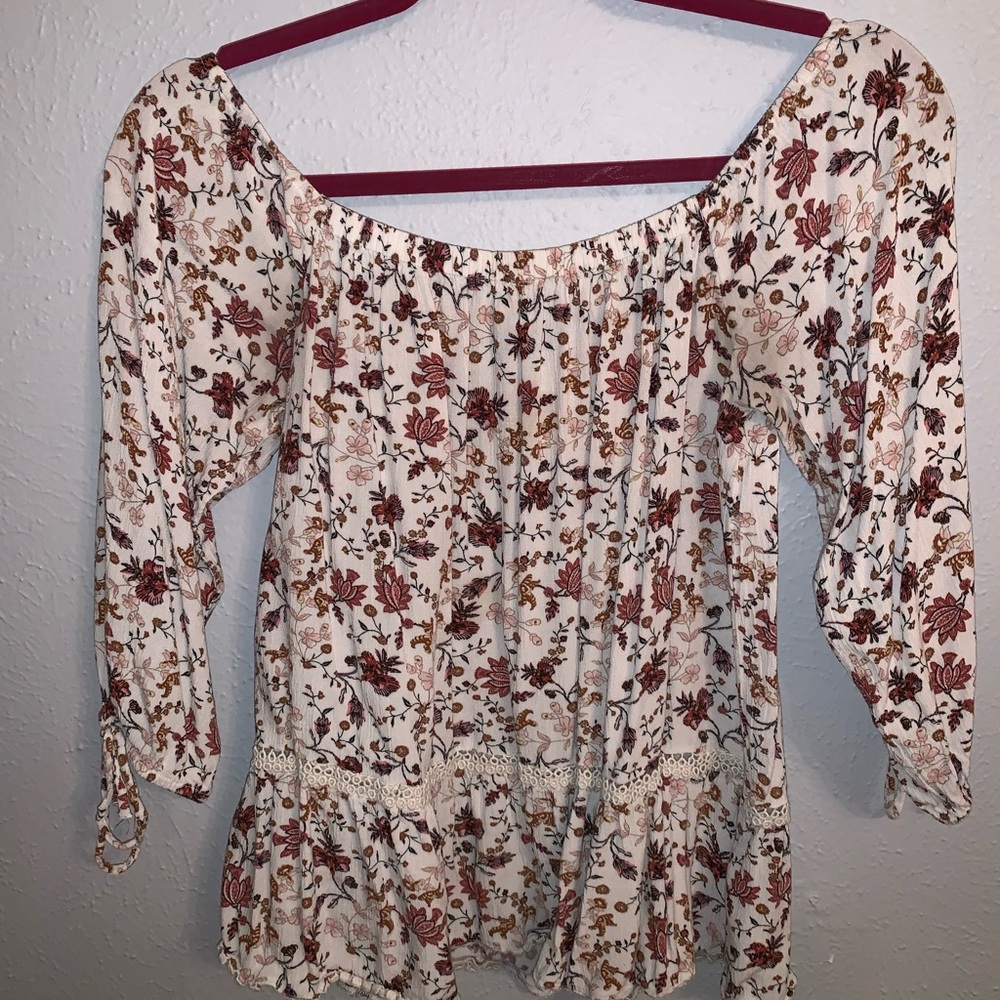 floral, off the shoulder blouse